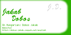 jakab dobos business card